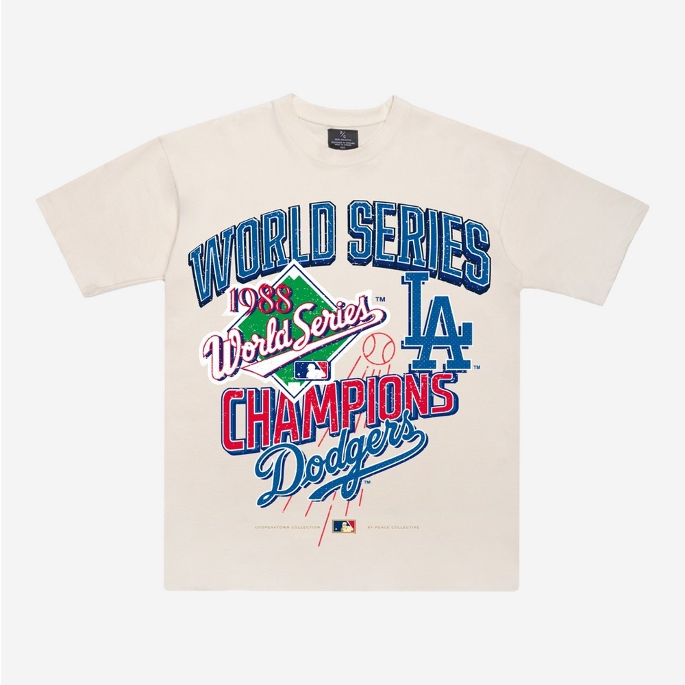 Peace-collective Los Angeles Dodgers 1988 World Series Cooperstown T-Shirt